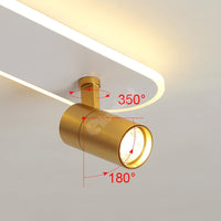 LED аплик със спотове 100 cm Бял + Златист – еквивалент 300W