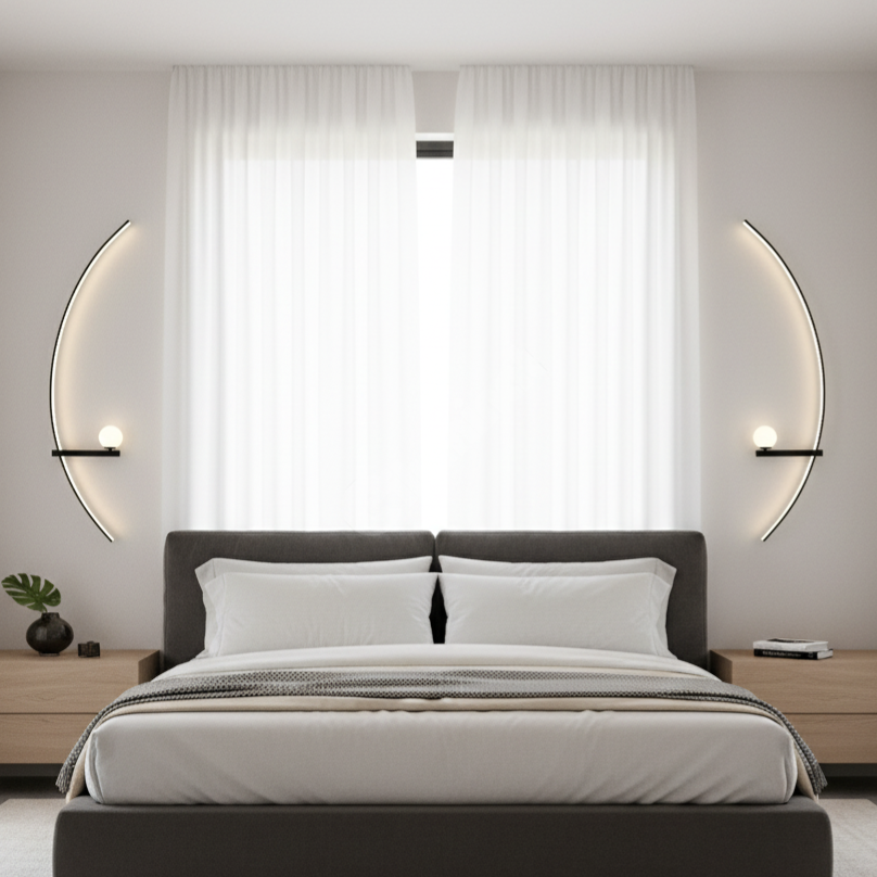 LED аплик CUERBO Black еквивалент 350W