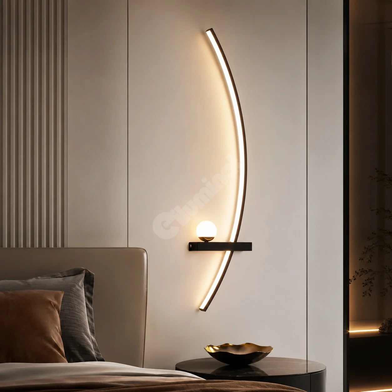 LED аплик CUERBO Black еквивалент 350W