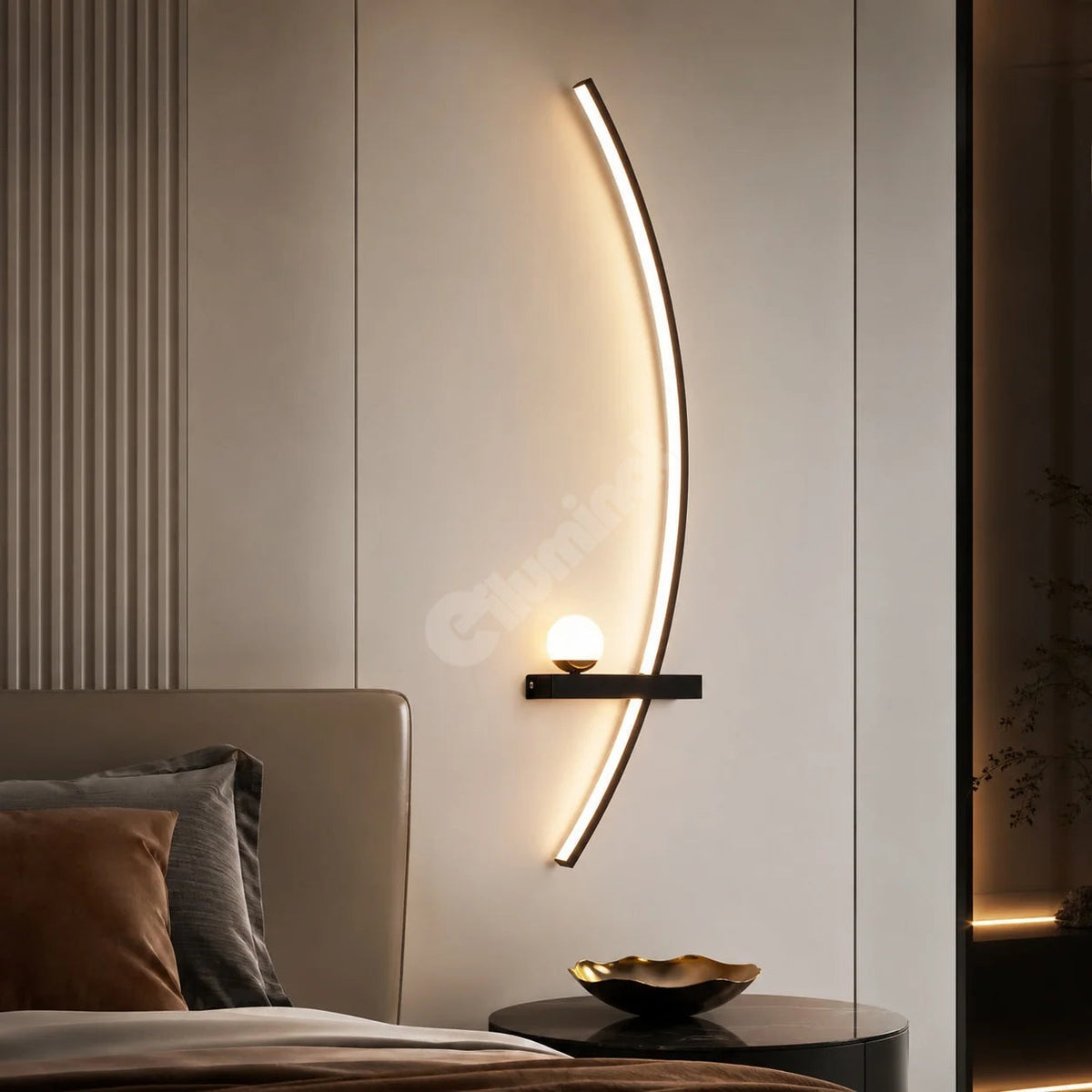 LED аплик CUERBO Black еквивалент 350W