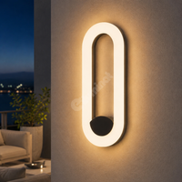 LED Аплик CRESCENT OVAL White & Black 30CM 12W