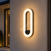 LED Аплик CRESCENT OVAL White & Black 30CM 12W