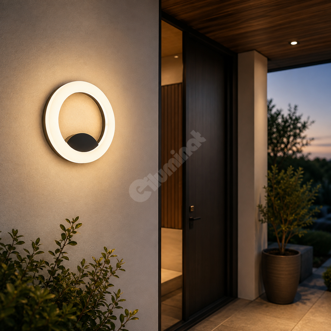 LED Аплик CRESCENT White & Black Ø20см 12W**