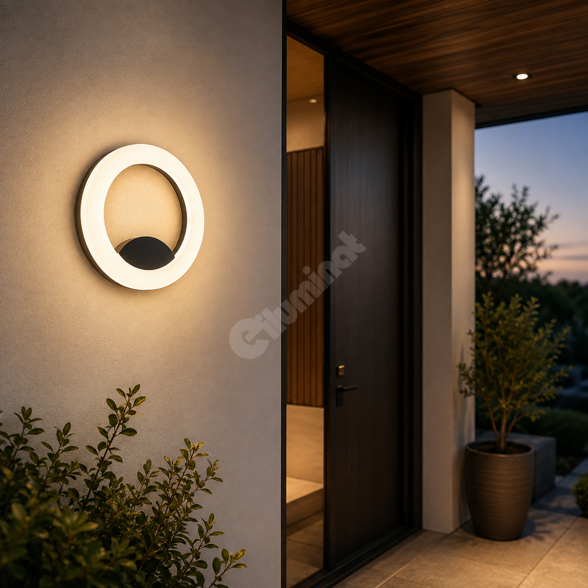 LED Аплик CRESCENT White & Black Ø20см 12W**
