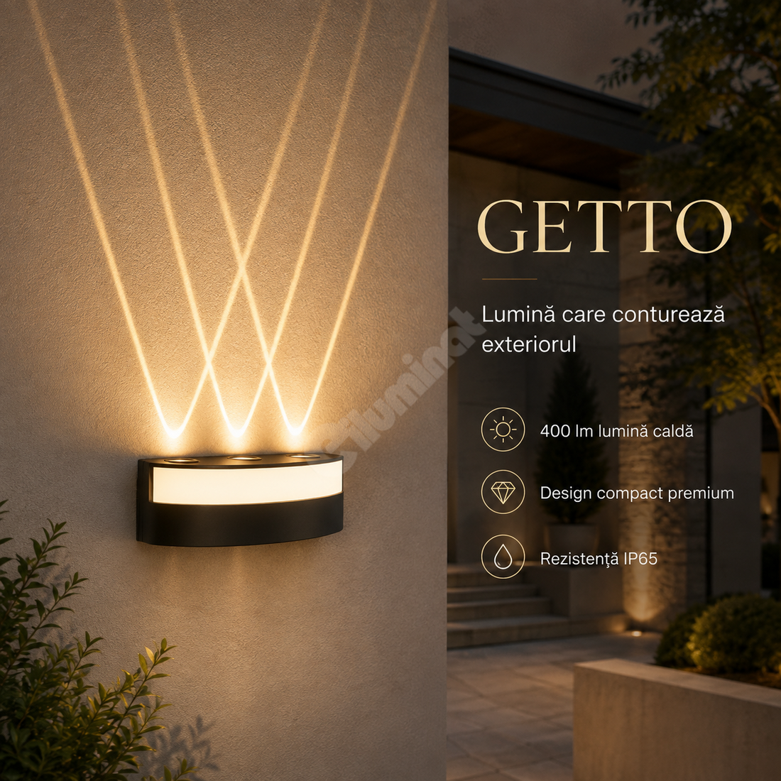 LED Аплик GETTO Blacк 7W