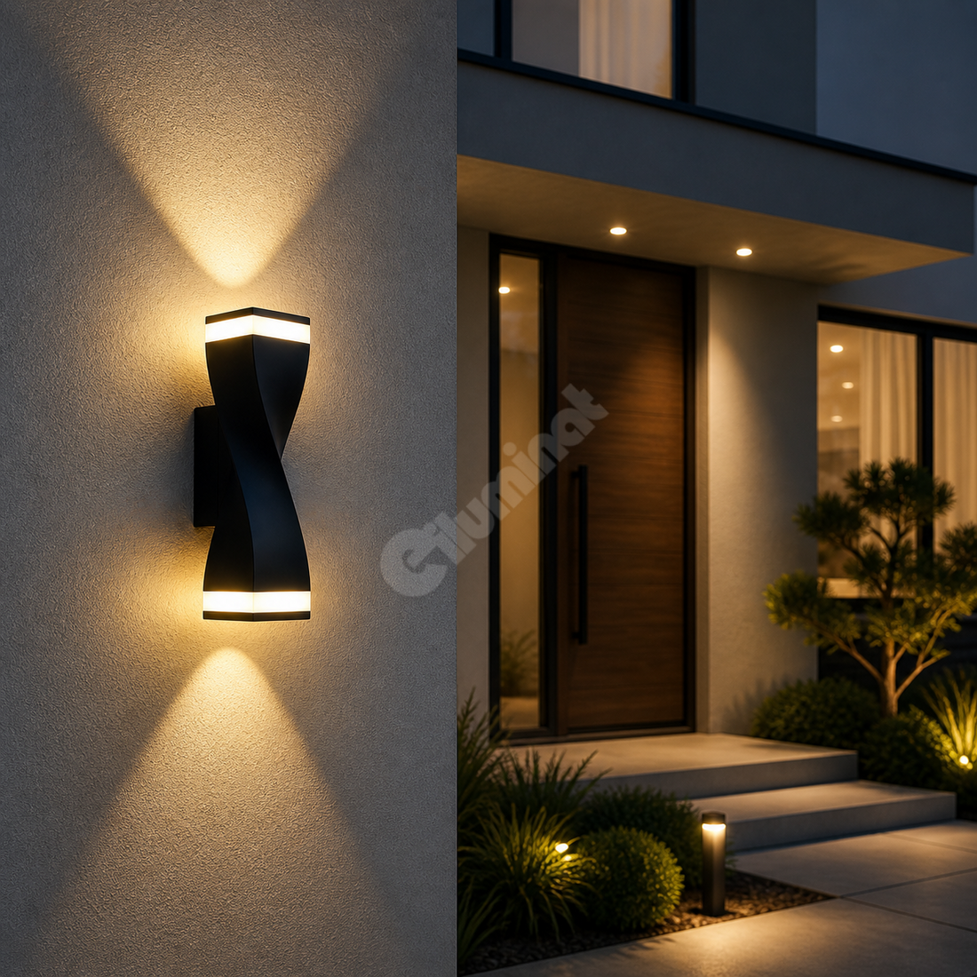 LED аплик за външен монтаж OREL Black IP65