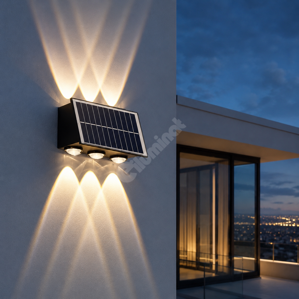 Соларен външен LED аплик Trio 6W