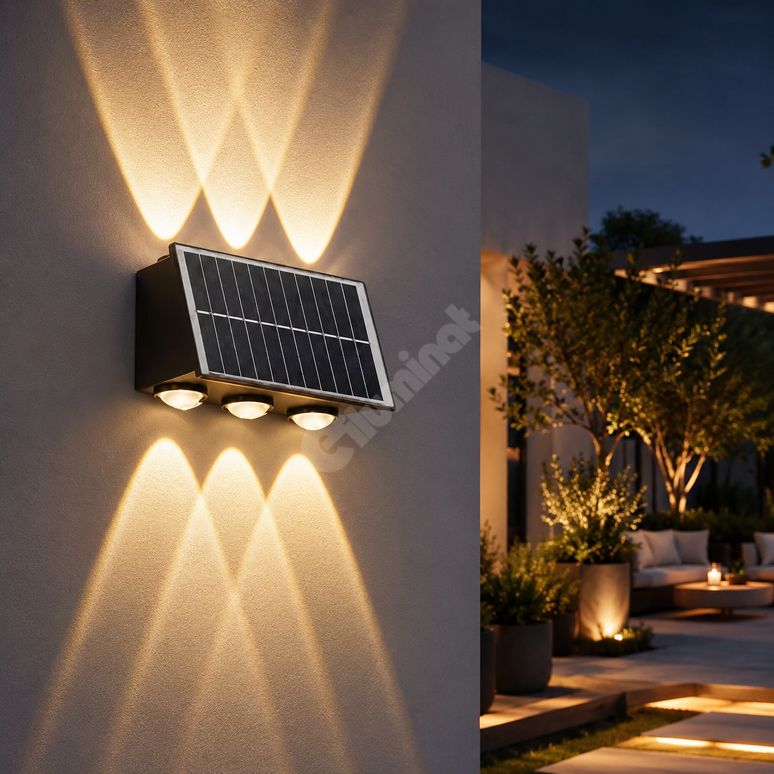 Соларен външен LED аплик Trio 6W