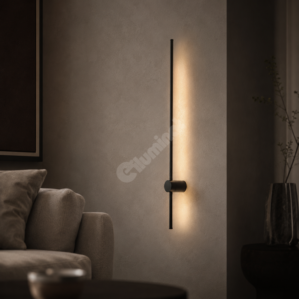 LED Аплик FRECCIA Black 87CM Еквивалент 80W