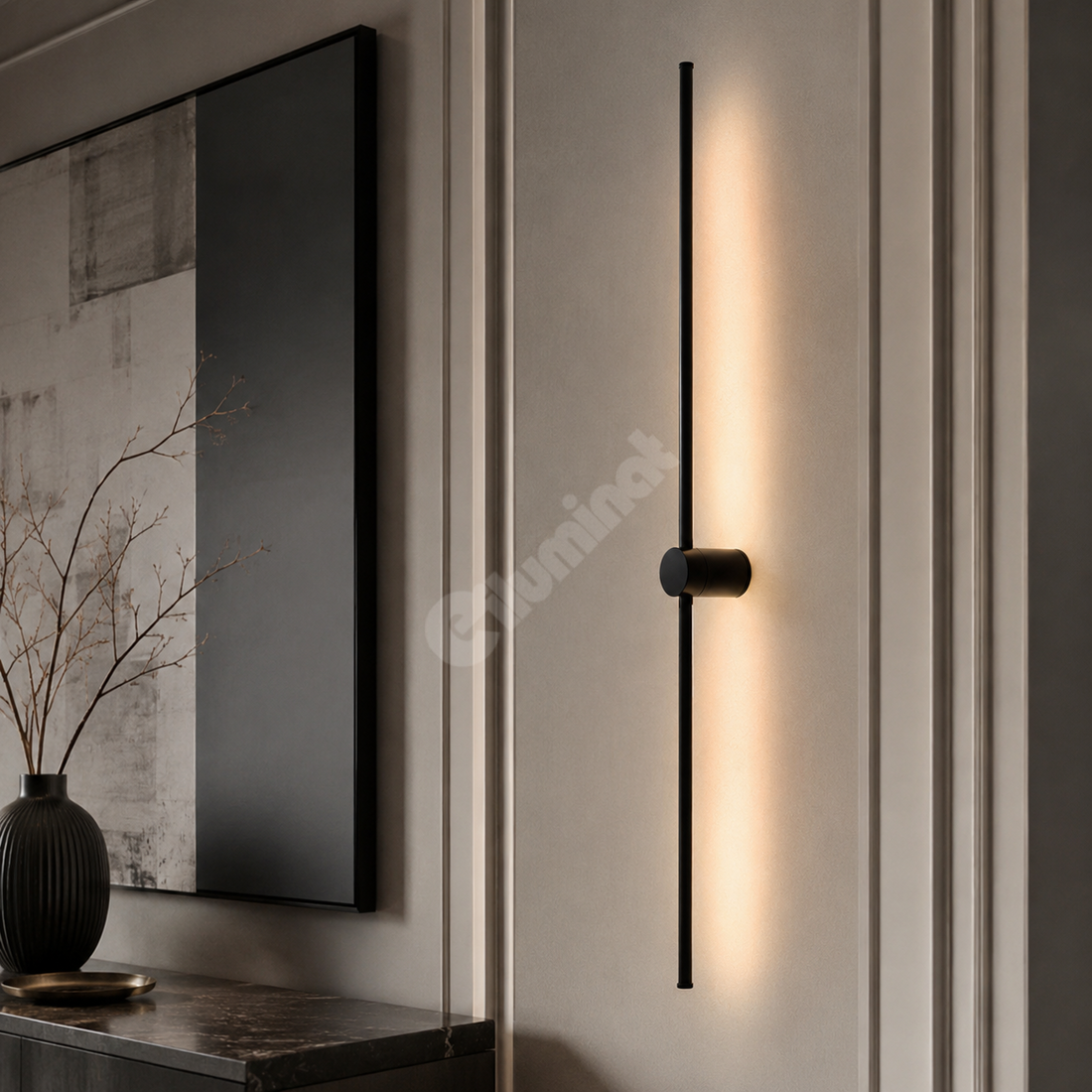 LED Аплик FRECCIA Black 87CM Еквивалент 80W