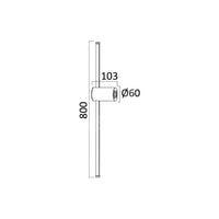 LED Аплик FRECCIA Black 87CM Еквивалент 80W