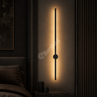 LED Аплик FRECCIA Black 87CM Еквивалент 80W
