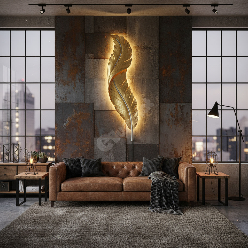 LED аплик GOLDEN Luxury Feather XXL 40W 90CM