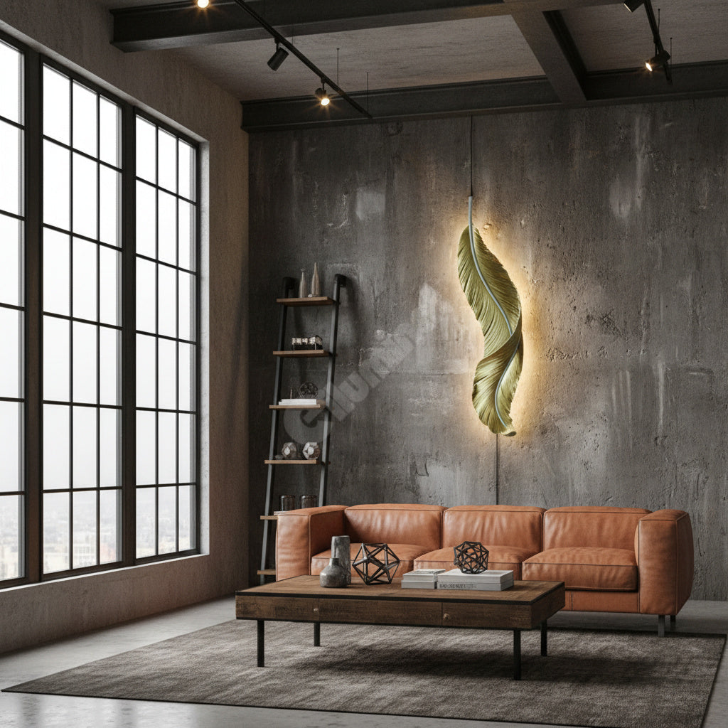 LED аплик GOLDEN Luxury Feather XXL 40W 90CM