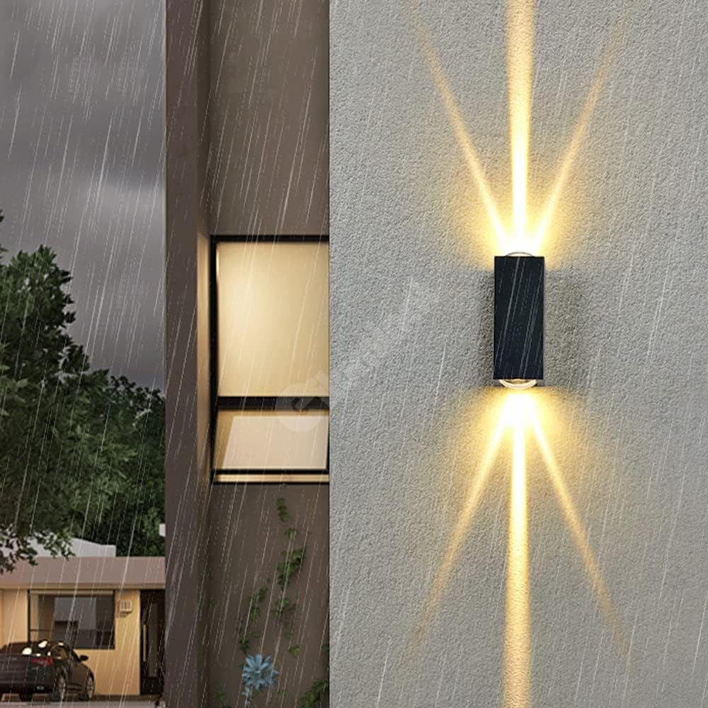 LED аплик за външен монтаж 2x3W LINES Черен