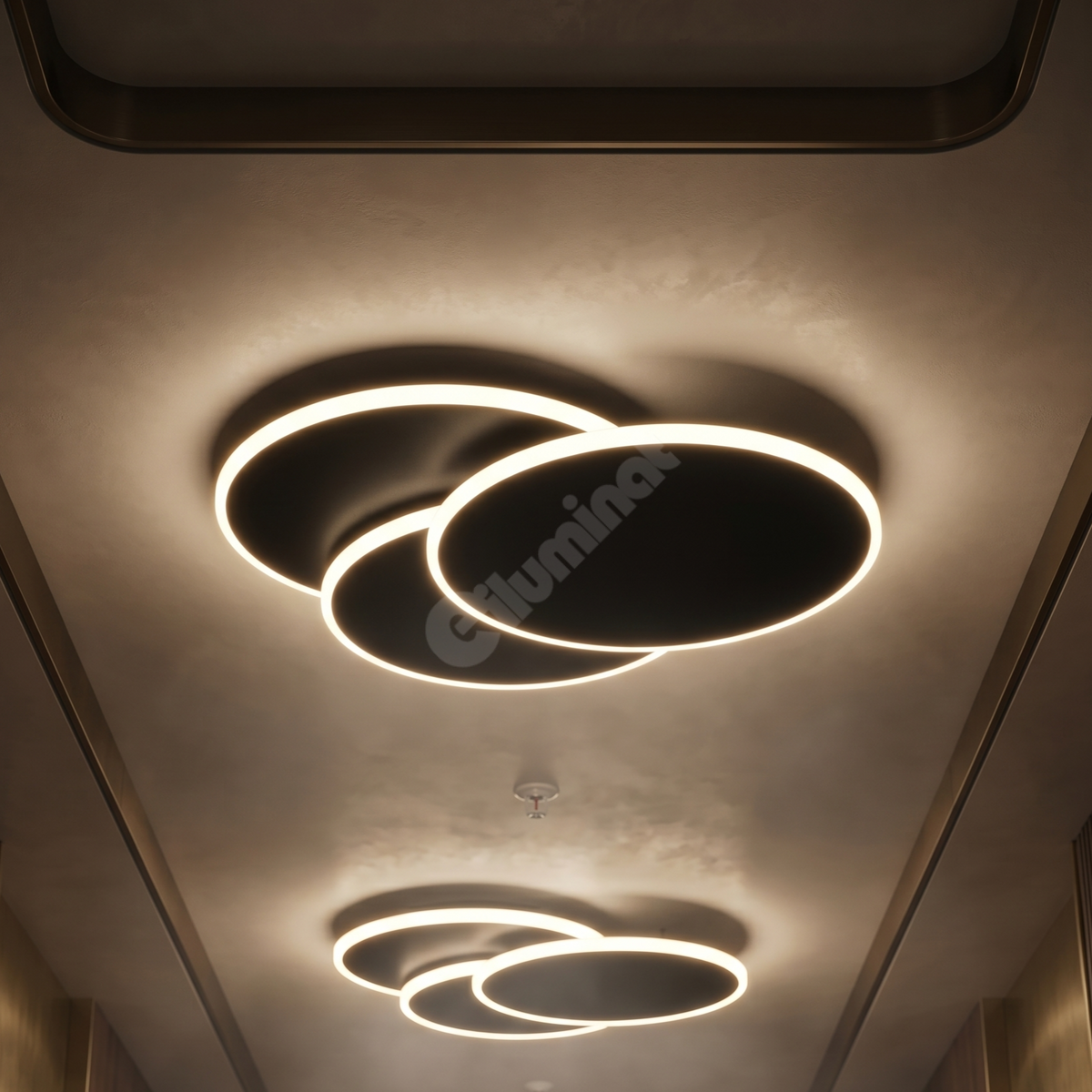 LED аплик 48W LOOPS Black 26CM еквивалент 200W