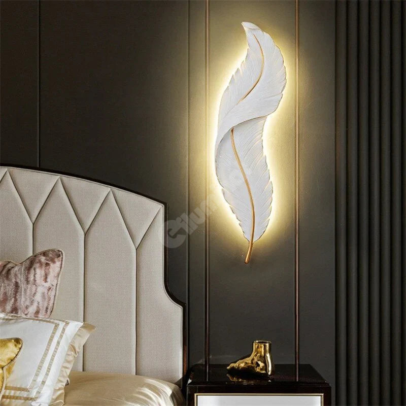 Aplica Led Luxury Feather 25W 63Cm Wall Light Fixtures