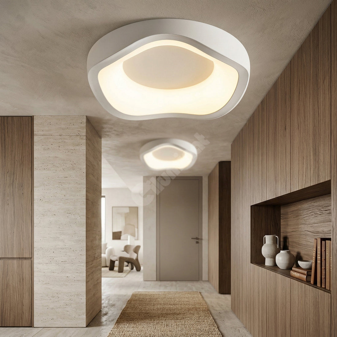 LED Аплик NUVA Бял 23 см с 3 Цветни Температури, Еквивалент на 100W