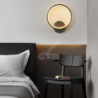 LED аплик 28W ROUND черен Slim 3 функции