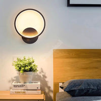 LED аплик 28W ROUND черен Slim 3 функции