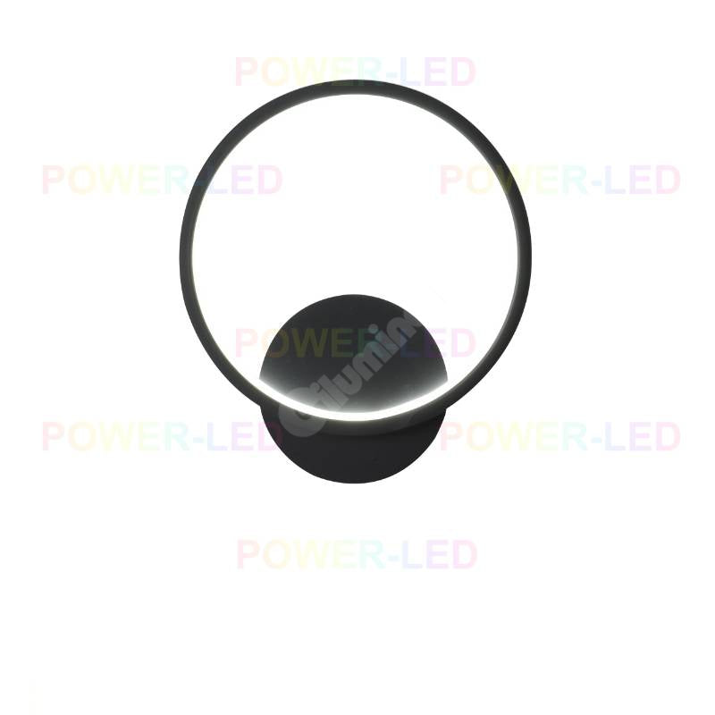 Aplica Led 28W Round Negru Slim 3 Functii Wall Light Fixtures