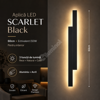 LED аплик SCARLET 46W 60cm Черен