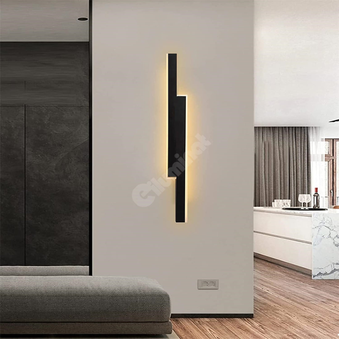 Aplica Led Scarlet 46W 60Cm Neagra Wall Light Fixtures