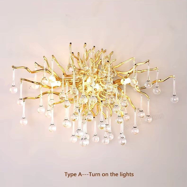 Аплик за стена Cristal Luxury Golden Tears