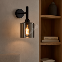 Aplica Perete 1xE27 Smokey NEAGRA / APLICA PERETE / MINIMALIST DESIGN Wall Light Fixtures