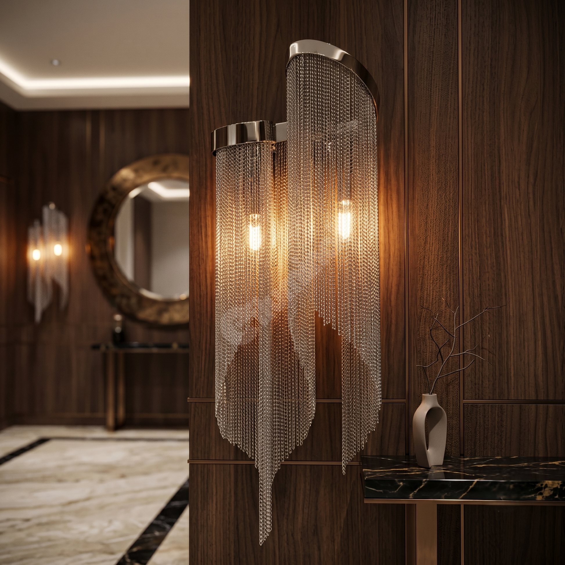 Аплик за стена Silver Chains Deluxe 2xE14