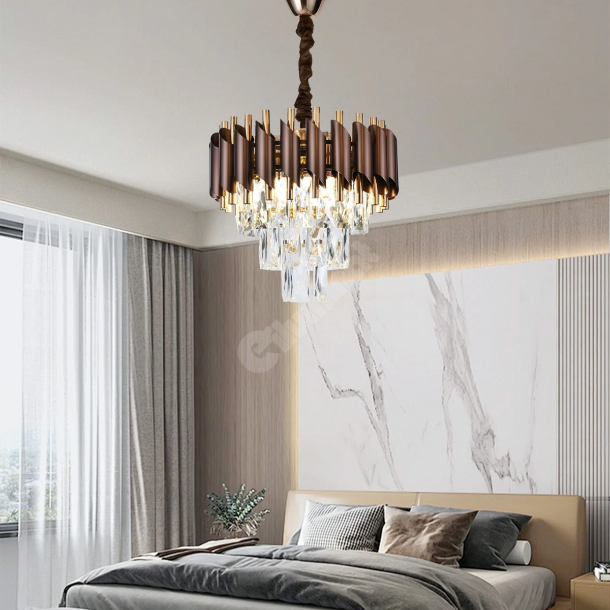 Candelabru Cristal RFAN 3xE27 S9001/300KF + FGD AURIE / CRISTAL / 30CM Chandeliers Crystal