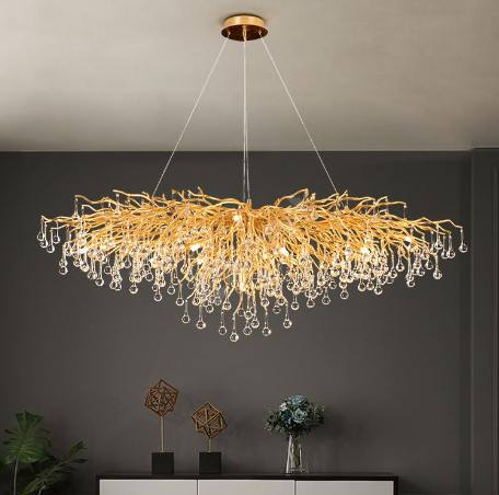 Candelabru Cristal Luxury Golden Tears 120X60Cm Chandeliers Crystal