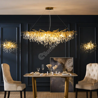 Candelabru Cristal Luxury Golden Tears 120X60Cm Chandeliers Crystal