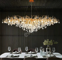 Candelabru Cristal Luxury Golden Tears 120X60Cm Chandeliers Crystal