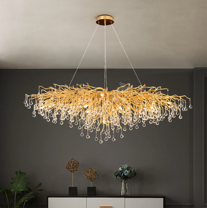 Candelabru Cristal Luxury Golden Tears 120X60Cm Chandeliers Crystal