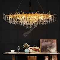 Candelabru Cristal Luxury Golden Tears 120X60Cm Chandeliers Crystal