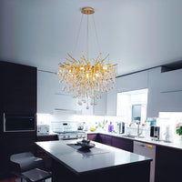 Candelabru Cristal Luxury Golden Tears 40Cm Chandeliers Crystal