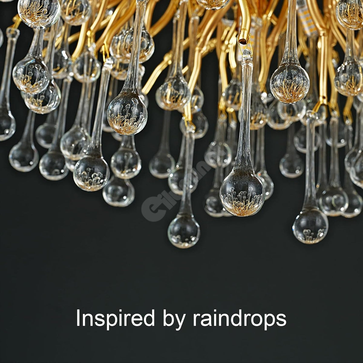 Candelabru Cristal Luxury Golden Tears 40Cm Chandeliers Crystal