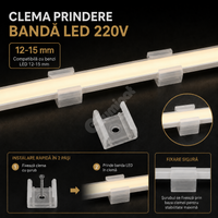 Скоба за закрепване на LED лента COB 220V
