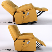 Fotoliu cu Masaj și Încălzire Recliner Electric Galben FOTOLIU CU MASAJ/RECLINER/INCALZIRE / GALBEN Chairs
