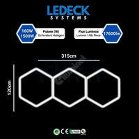 HoneyComb LED шестоъгълно осветление PREMIUM алуминиева рамка