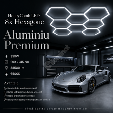 HoneyComb LED шестоъгълно осветление PREMIUM алуминиева рамка