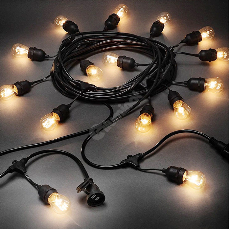 Kit Complet Ghirlanda Luminoasa 10M / 15Xe27 Interconectabil Becuri Incluse Home & Garden