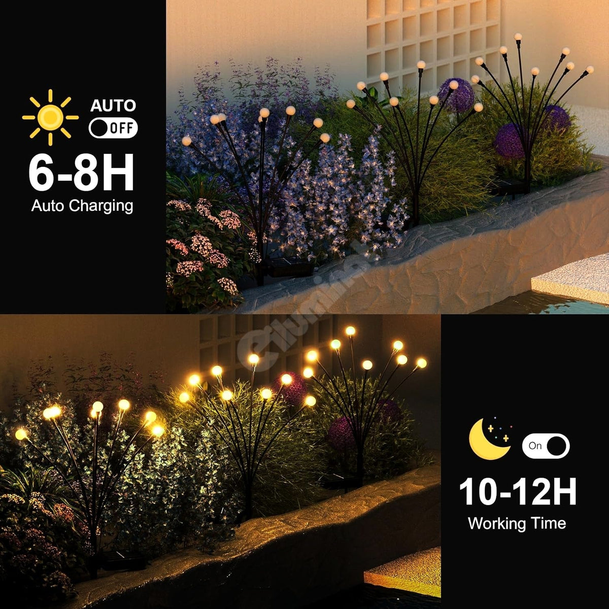 Соларна LED лампа FireFlys 65cm - комплект 2 бр.