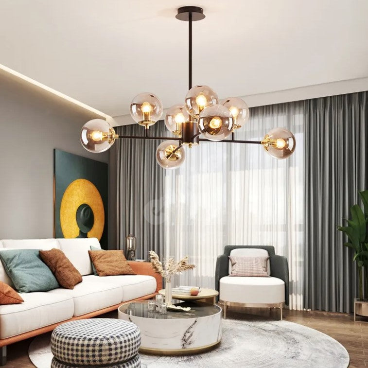 Lustra Abajur Fumuriu Cairo 8Xe27 Chandeliers