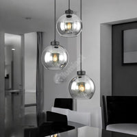 Lustra Abajur Fumuriu FIORE Suport Rotund 3xE27 NEAGRA / ABAJUR Chandeliers