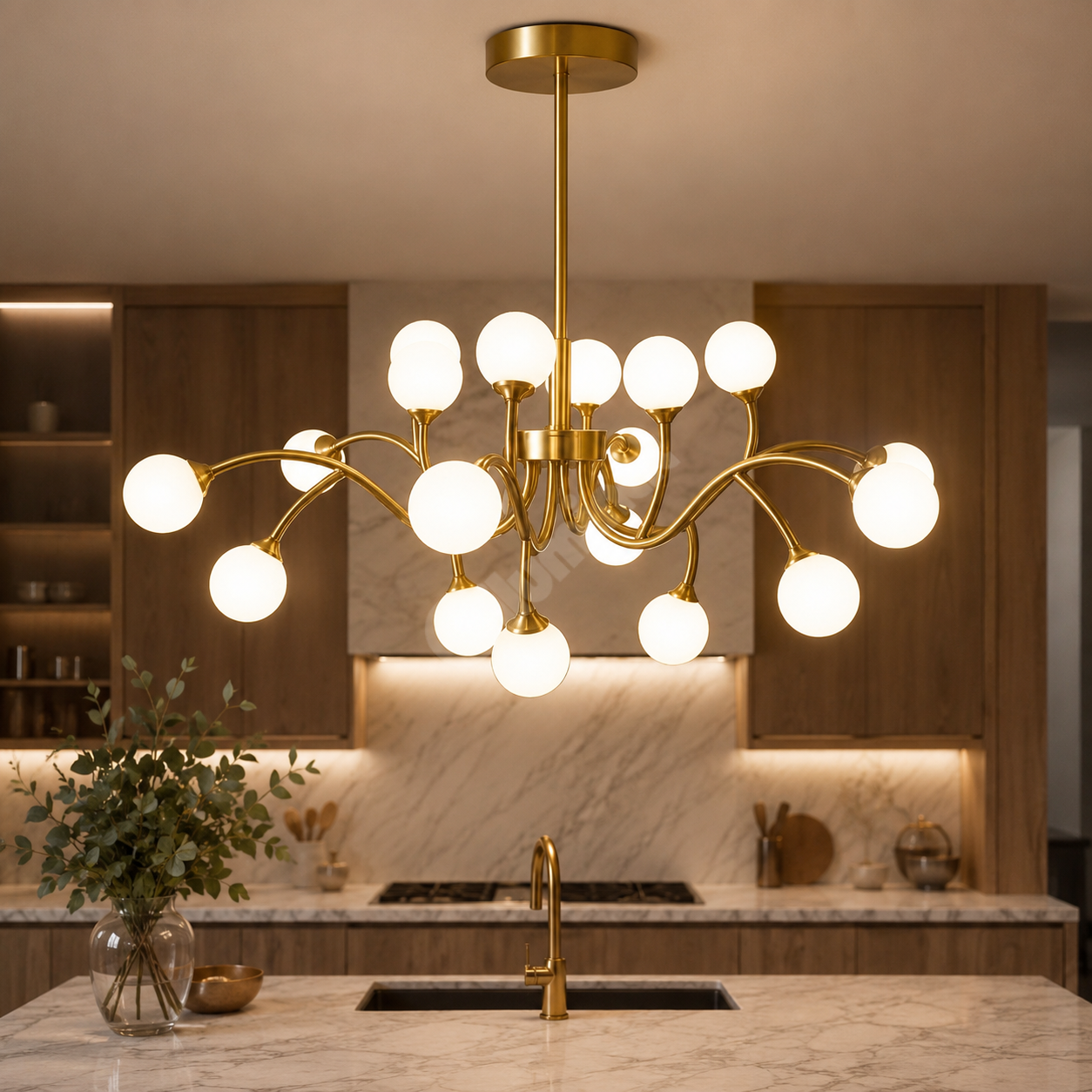 Осветително тяло Nordic Style абажур MAT Golden Beans 66108-18