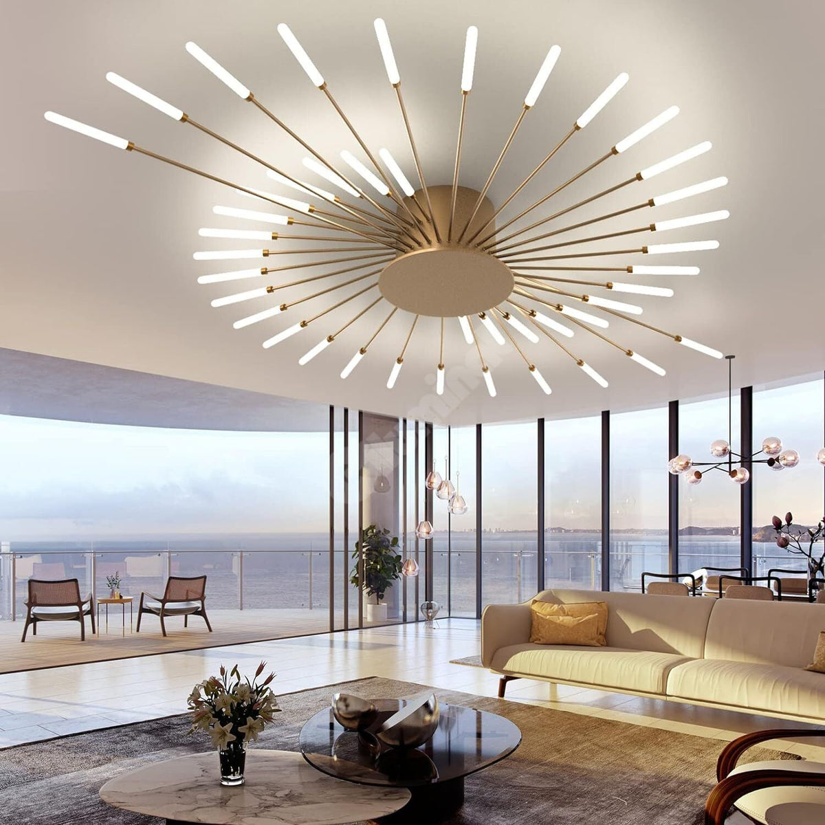 Lustra American Beauty Gold Chandeliers