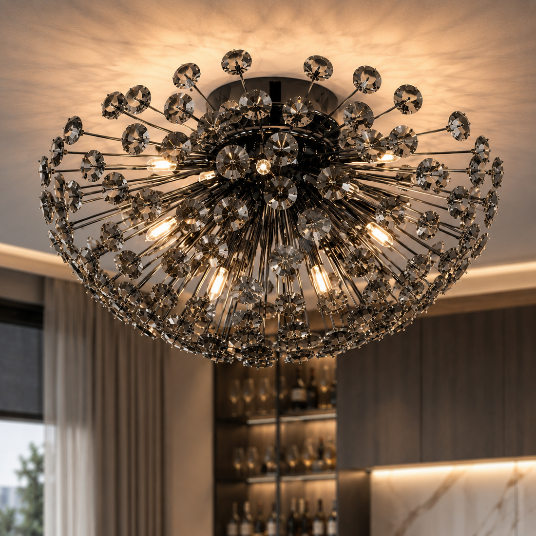 Осветително тяло Crystal Dandelion Black