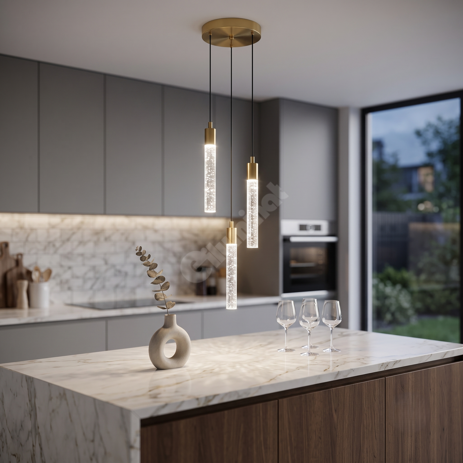 Осветително тяло BUBBLE Glass Gold Еквивалент 200W